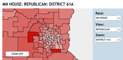 Minnesota Public Radio election results interactive map